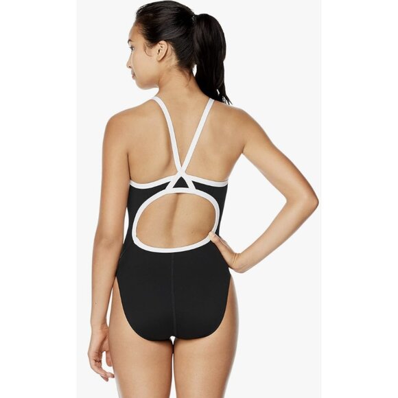 SPEEDO One Piece Flyback Training Endurance+ Swimsuit in Speedo Black Sport NWT - Picture 2 of 13